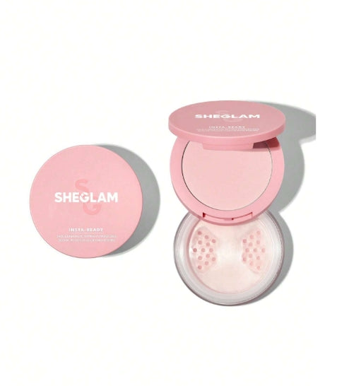 SHEGLAM Face & Under Eye Setting Powder Duo-Bubblegum 2 In 1 Pink