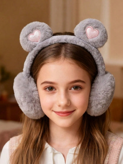 1pc Foldable Earmuff Heart Design