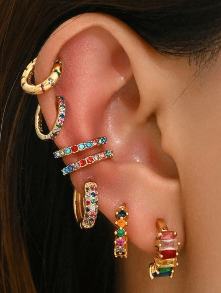 Women Colorful Earrings Set