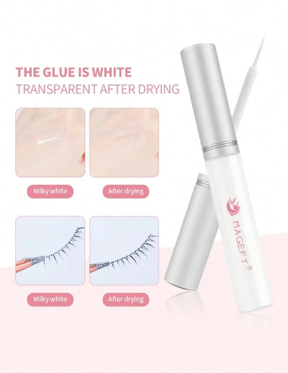 MAANGE Eyelash Glue, Natural Invisible After Drying
