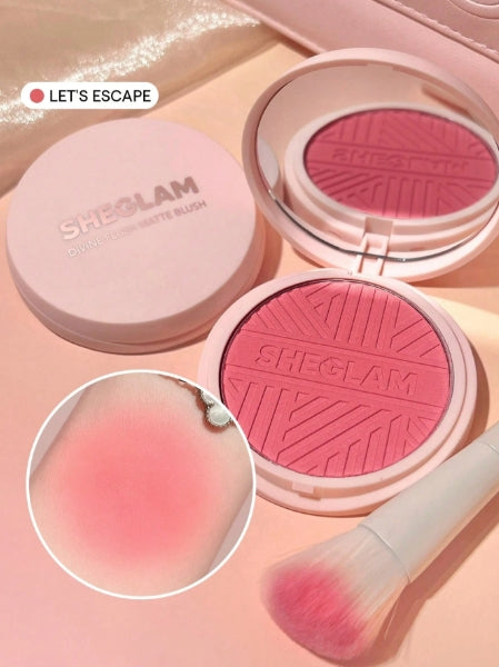 SHEGLAM Divine Flush Matte Blush-Let's Escape Blush Powder 8g