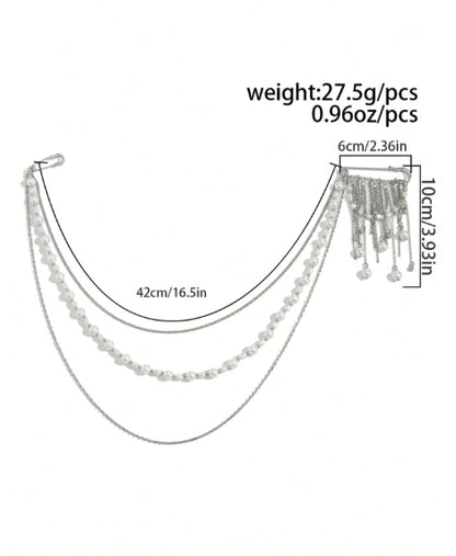 Statement Chain Brooch — Silver