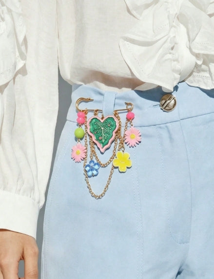 Statement Chain Brooch — Gold
