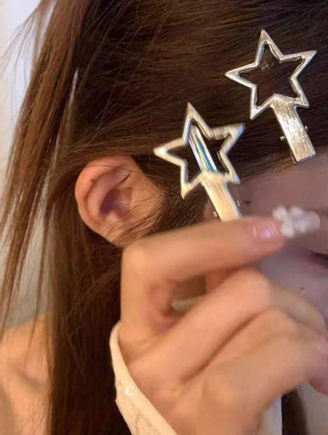 1 Pair Iconic Silver Hair Clip