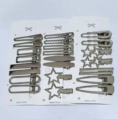 1 Pair Iconic Silver Hair Clip