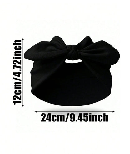 Luna Black Bow Headband