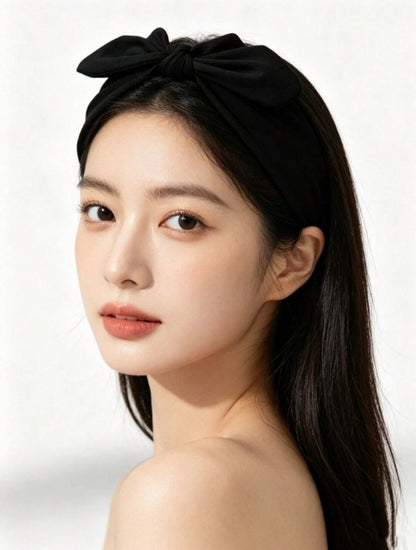 Luna Black Bow Headband