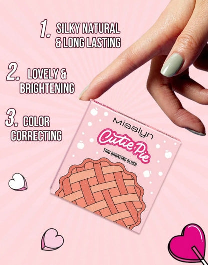 MISSLYN Cutie Pie Trio Bronzing Blush - 2F Half Baked 8g
