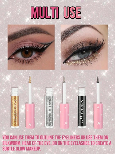 MISSLYN My Sparkly Secret Shimmer Liquid Eyeliner Set - 3pcs
