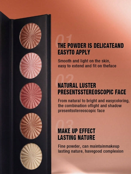 5 Colors Long lasting powder palette