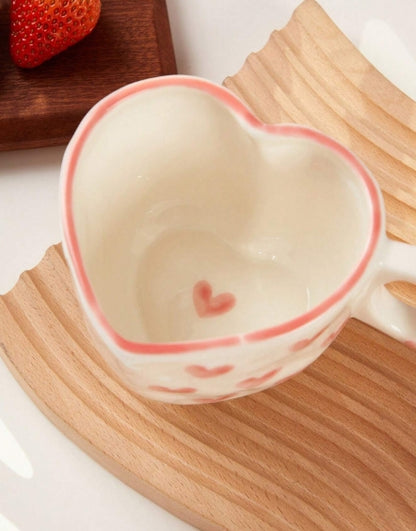 1pc White heart mug 250ml