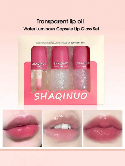 3pcs Mini Capsule Lip gloss set