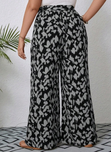 SHEIN PETITE CURVE Plus Elastic Waist Women Wide Leg -- SIZE 0XL