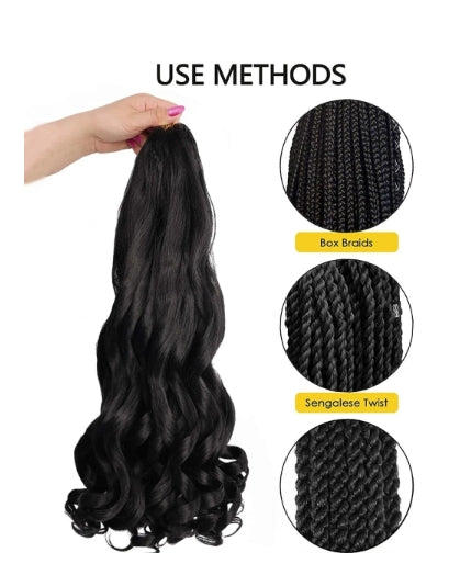 French Curly Braiding Hair