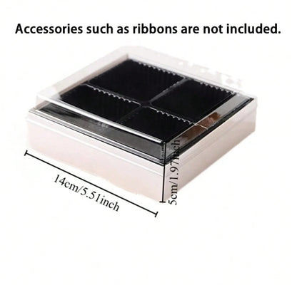 Clear Multi-Section Serving Boxes – Set of 5
