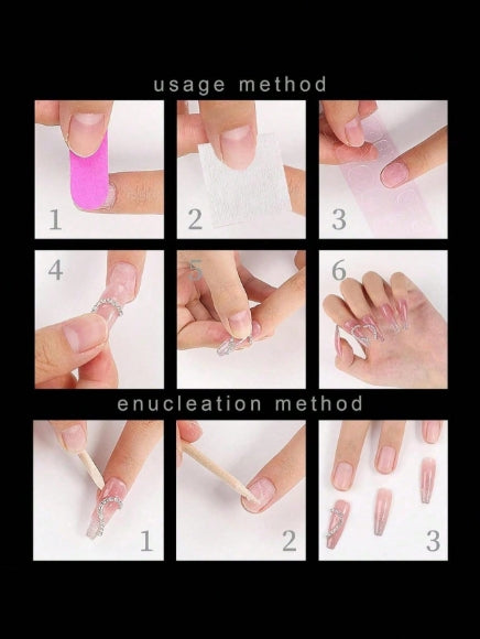 1.200 pcs Nail Adhesive Stickers + Box