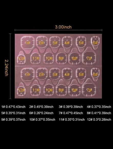 1.200 pcs Nail Adhesive Stickers + Box