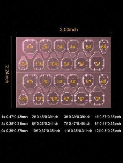 1.200 pcs Nail Adhesive Stickers + Box