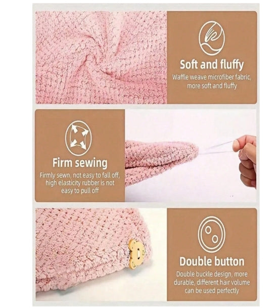 1pc Microfiber Hair Towel