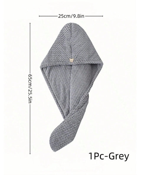 1pc Microfiber Hair Towel