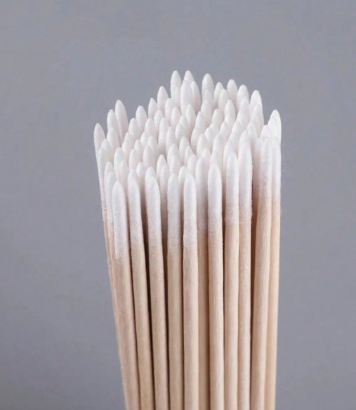 100pcs Nail Wood Swab Cleaning Stick