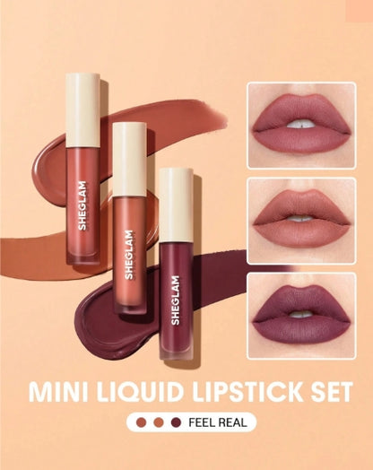 SHEGLAM Matte Allure Mini Liquid Lipstick 3Pcs/Set