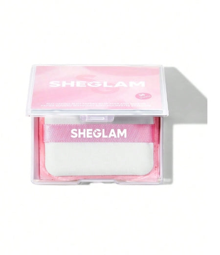 SHEGLAM 50Pcs Mattifying Blot Papers (+Puff & Mirror)-Rose