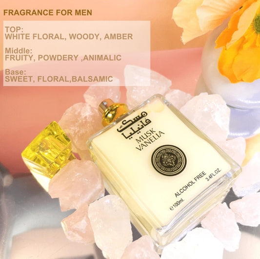 100ml Musk Vanelia Cream Vanilla Beige Fragrance - Men