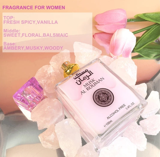 100ml Musk Al Rouman Cream Vanilla Pink Fragrance - Women