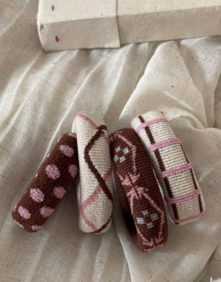 4pcs/Pack Plaid Print Scrunchies