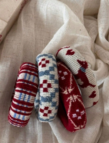 4pcs/Pack Plaid Print Scrunchies