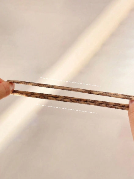 5pcs Leopard Print Mixed Color Hair Ties