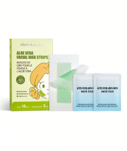 Slow Sunday 18pcs Aloe Vera Facial Wax Strips