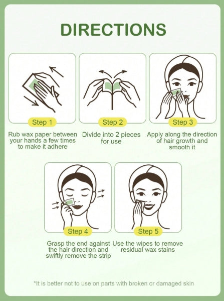 Slow Sunday 18pcs Aloe Vera Facial Wax Strips
