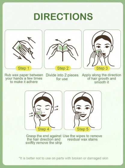 Slow Sunday 18pcs Aloe Vera Facial Wax Strips
