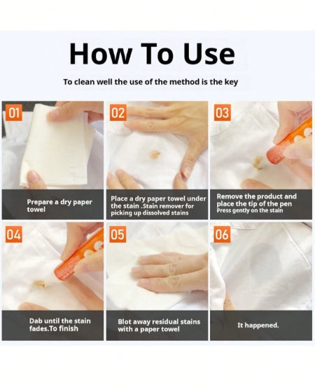 1pc Portable Stain Remover Pen 10ml