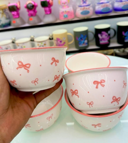 Blush Bow Dessert Bowl Set
