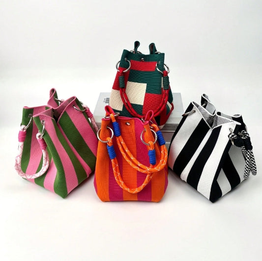 Candy Stripe Bucket Bag