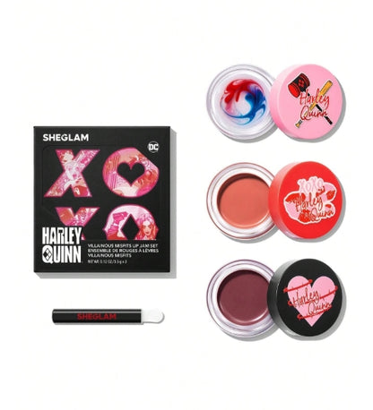 Harley Quinn X SHEGLAM 3pcs Lip Jam Set