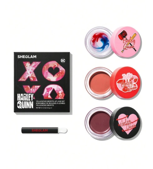 Harley Quinn X SHEGLAM 3pcs Lip Jam Set