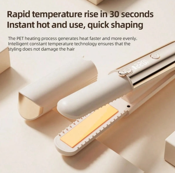 2-In-1 Mini Wireless Portable Straightening & Curling Hair Styler