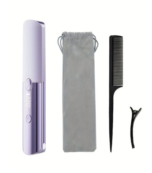 2-In-1 Mini Wireless Portable Straightening & Curling Hair Styler