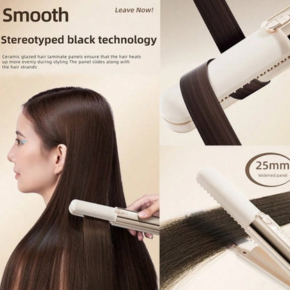 2-In-1 Mini Wireless Portable Straightening & Curling Hair Styler