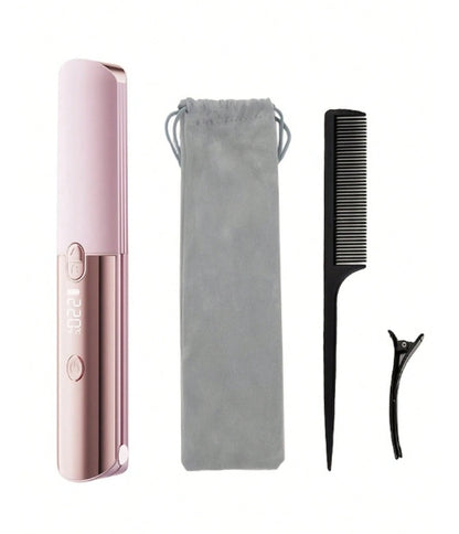 2-In-1 Mini Wireless Portable Straightening & Curling Hair Styler