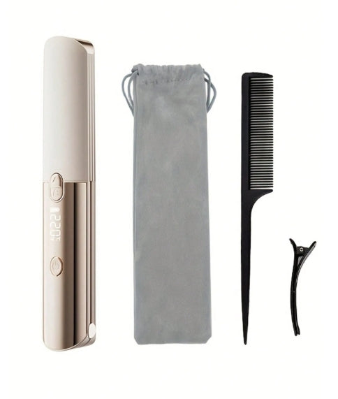 2-In-1 Mini Wireless Portable Straightening & Curling Hair Styler