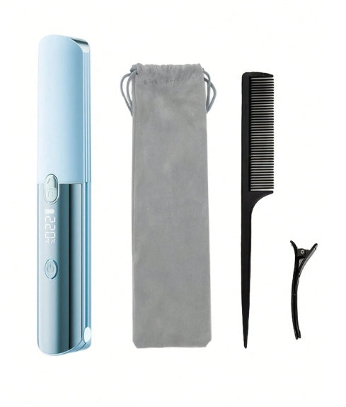 2-In-1 Mini Wireless Portable Straightening & Curling Hair Styler