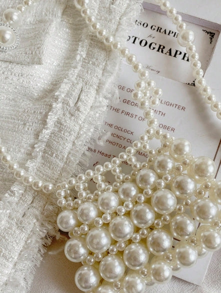 UGALS Pearl Mini Coin Purse, Handmade Crossbody