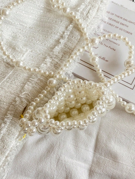 UGALS Pearl Mini Coin Purse, Handmade Crossbody