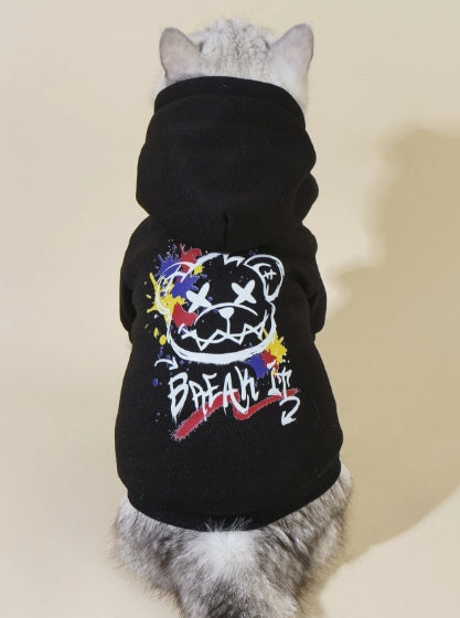 PETSIN Pet Hoodie Cartoon Print Bear-SIZE Small