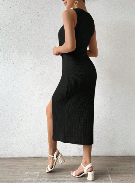 Black Women's Summer Sleeveless Dress-SIZE XL